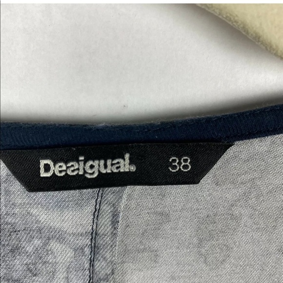 Desigual Floral Patchwork Ruffle Hem Tunic Dress - Picture 5 of 7